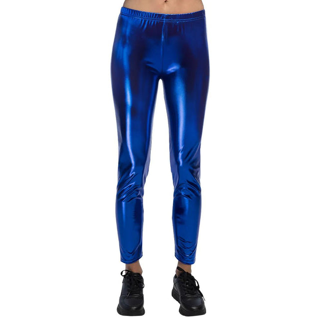 Legging Metallic Donkerblauw van Boland koop je bij Partywinkel