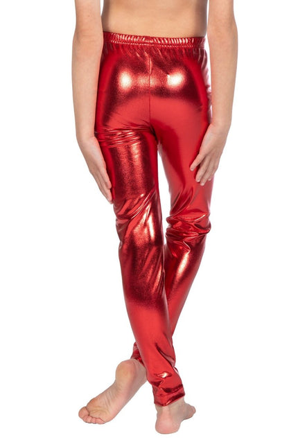 Legging metallic Rood(V) van Wilbers & Wilbers koop je bij Partywinkel