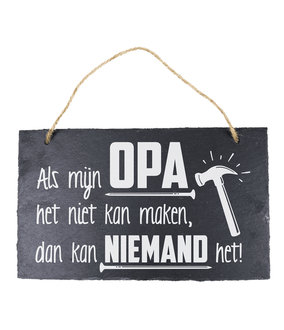 Leisteen Bordje Mijn Opa 25cm van Paper Dreams koop je bij Partywinkel