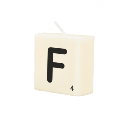 Letter Kaarsje F 4cm van Paper Dreams koop je bij Partywinkel