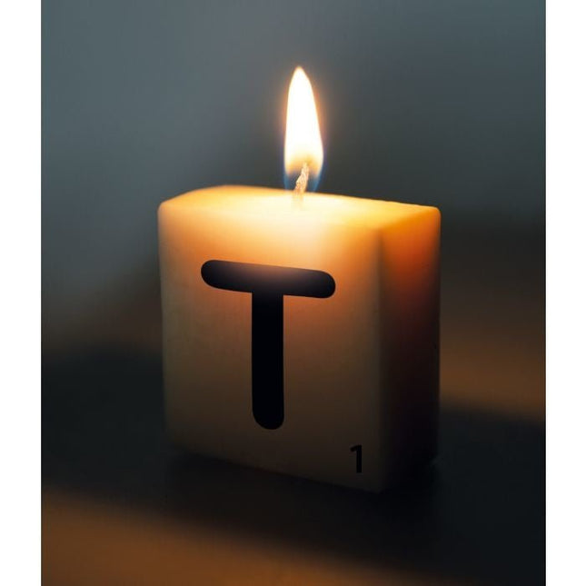 Letter Kaarsje T 4cm van Paper Dreams koop je bij Partywinkel