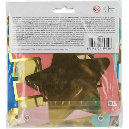 Letter Slinger Happy Birthday Ster 1,6m van Folat koop je bij Partywinkel