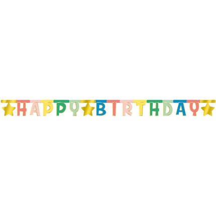 Letter Slinger Happy Birthday Ster 1,6m van Folat koop je bij Partywinkel