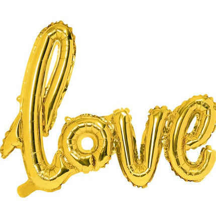Letterballon Set Love Goud Leeg 73cm van Partydeco koop je bij Partywinkel