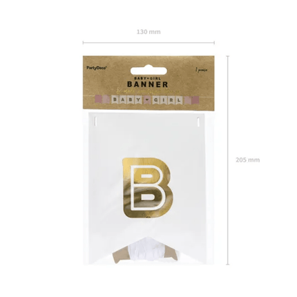 Letterslinger Geboorte Meisje Baby Girl 1,75m van Partydeco koop je bij Partywinkel