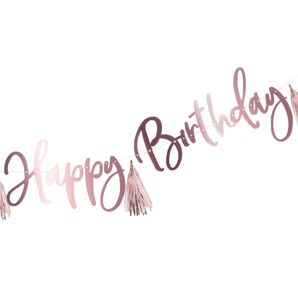 Letterslinger Rose Goud Personaliseerbaar 2,74m van Riethmueller koop je bij Partywinkel