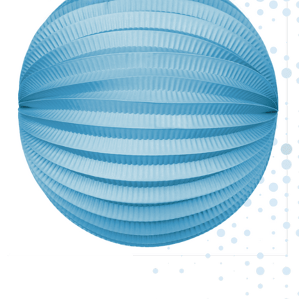 Licht Blauwe Lampion 25cm van WeFiesta koop je bij Partywinkel