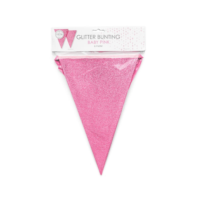 Licht Roze Slingers Glitter 6m van WeFiesta koop je bij Partywinkel