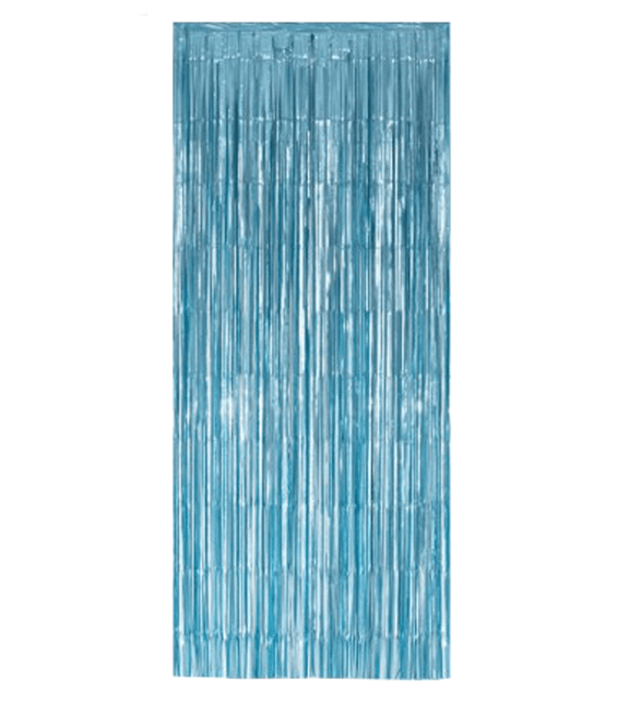 Lichtblauw Deurgordijn Folie 2,4m van WeFiesta koop je bij Partywinkel