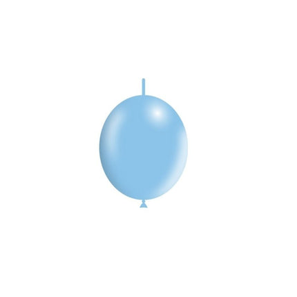 Lichtblauwe Knoopballonnen 15cm 100st van Balloonia koop je bij Partywinkel