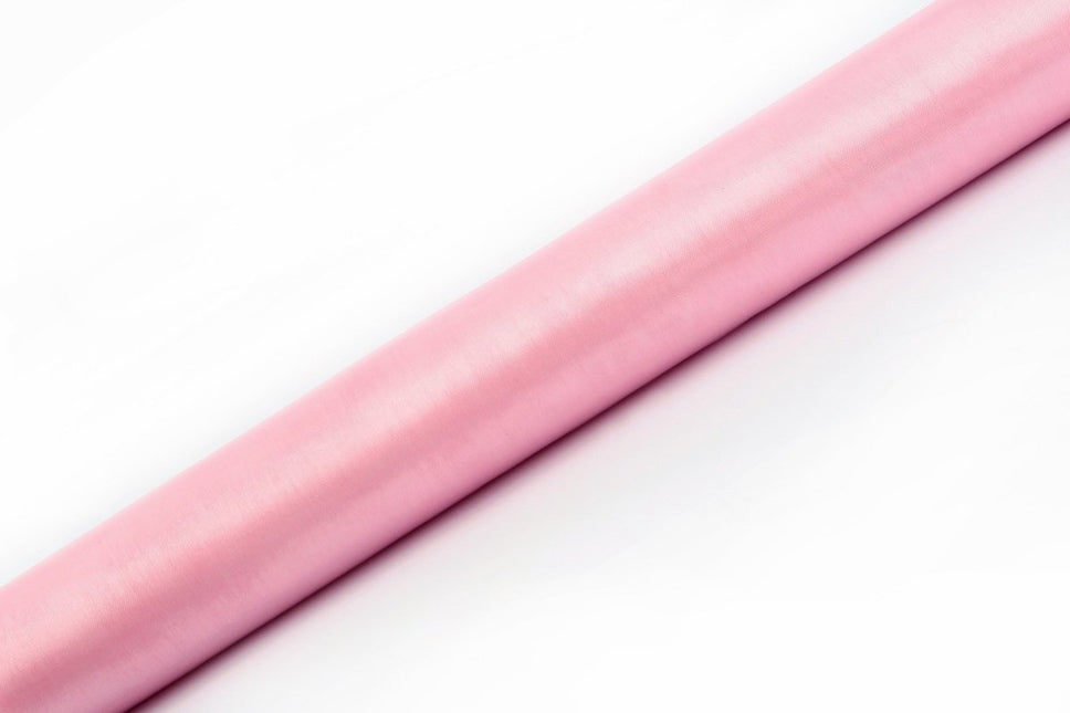 Lichtroze Organza Stof 36cm 9m van Partydeco koop je bij Partywinkel