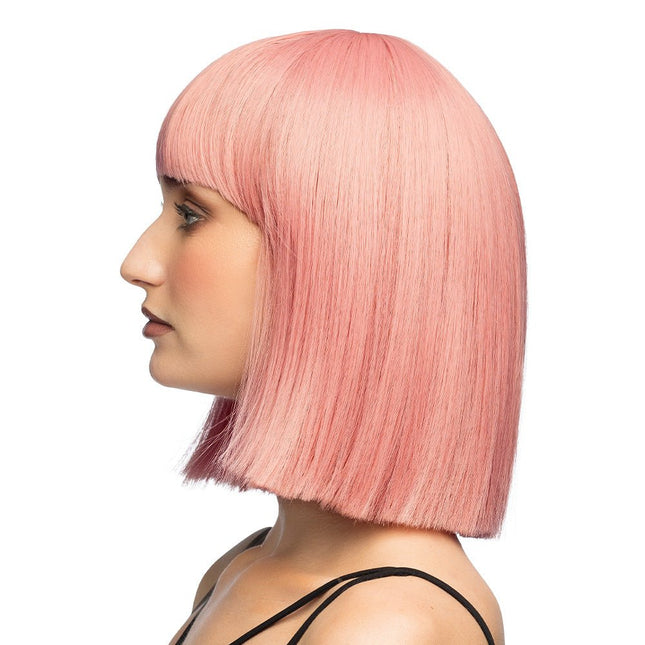 Lichtroze Pruik Bob Met Pony van Boland koop je bij Partywinkel