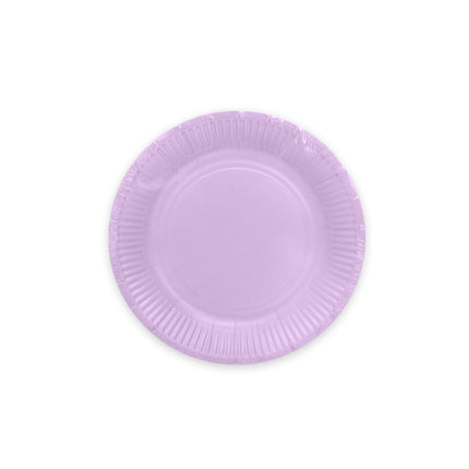 Lila Borden Papier 18cm 8st van WeFiesta koop je bij Partywinkel