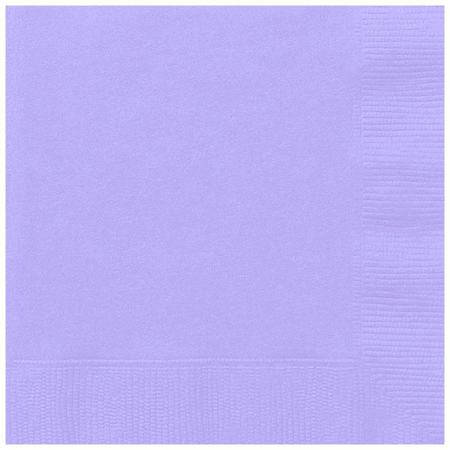 Lila Servetten Lavendel 33cm 50st van Unique koop je bij Partywinkel