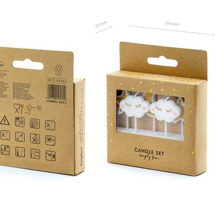 Little Star Kaarsen 3cm 5st van Partydeco koop je bij Partywinkel