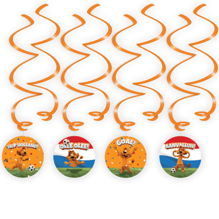 Loeki De Leeuw Hangdecoratie 14cm 6st van Paper Dreams koop je bij Partywinkel