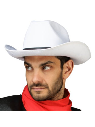Lucky Luke cowboyhatt, vit, one size