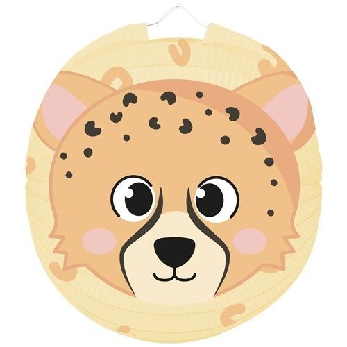 Luipaard Lampion 23cm van Haza Witbaard koop je bij Partywinkel