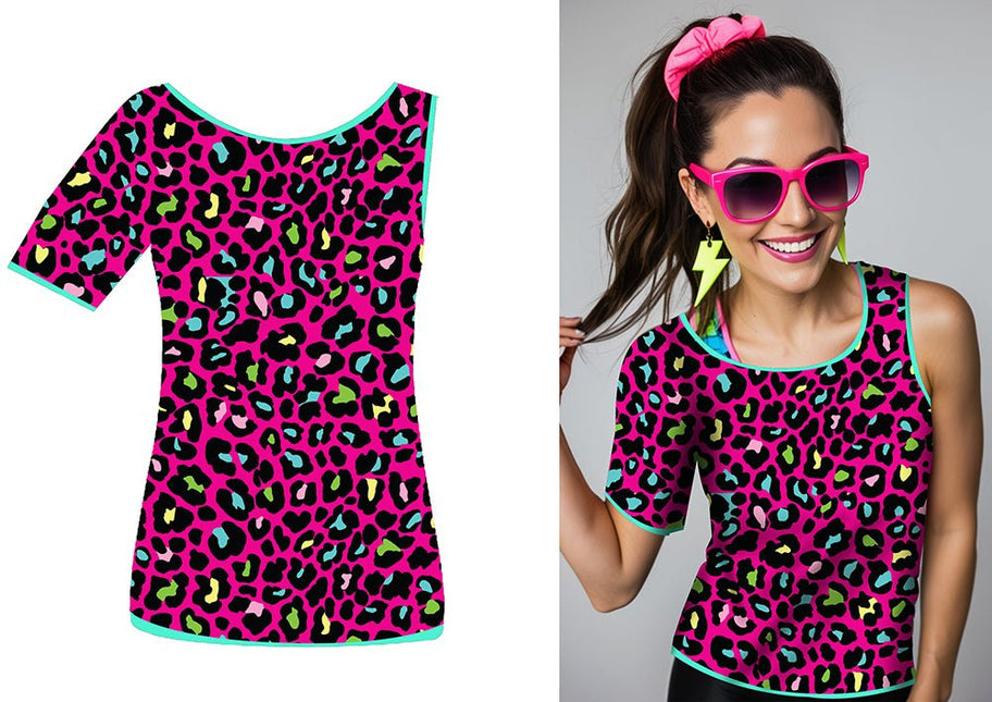 Luipaard Shirt Gekleurd Dames van Fiestas Guirca koop je bij Partywinkel