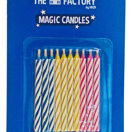Magic Kaarsjes met Houders 6cm 10st van Haza Witbaard koop je bij Partywinkel