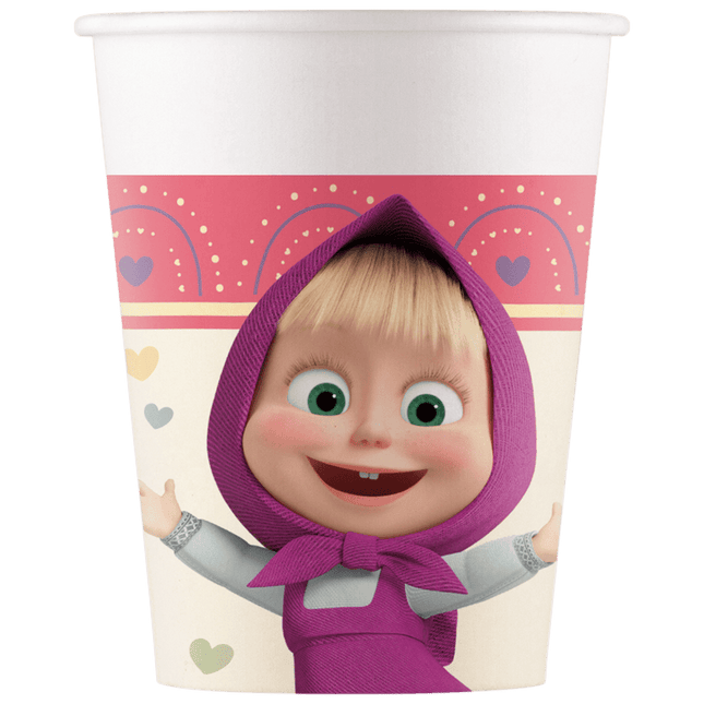 Masha En De Beer Bekers 200ml 8st van Procos koop je bij Partywinkel