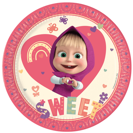 Masha En De Beer Borden 23cm 8st van Procos koop je bij Partywinkel