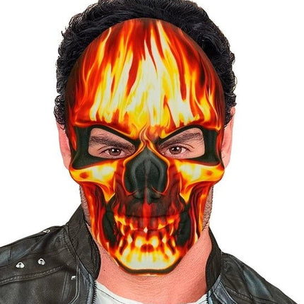 MASKER BRANDENDE SCHEDEL - STOF van Widmann koop je bij Partywinkel