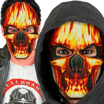 MASKER BRANDENDE SCHEDEL - STOF van Widmann koop je bij Partywinkel