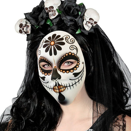Masker Dia De Los Muertos Vrouw van Widmann koop je bij Partywinkel
