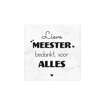 Meester Marmeren Onderzetters 10cm van Paper Dreams koop je bij Partywinkel