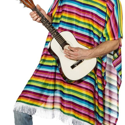 Mexicaanse Poncho Gekleurd van Orlob koop je bij Partywinkel