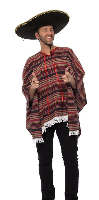 Mexicaanse Poncho Geweven van Partychimp koop je bij Partywinkel