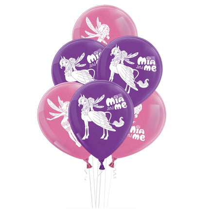 Mia And Me-ballonger, lila och rosa, 25 cm, 10 st