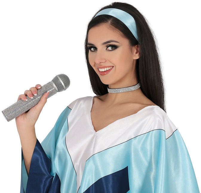 Microphone with glitter 21 cm van Fiestas Guirca koop je bij Partywinkel