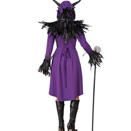 Middeleeuwse Gotisch Kostuum Dames Met Kap Paars van Widmann koop je bij Partywinkel