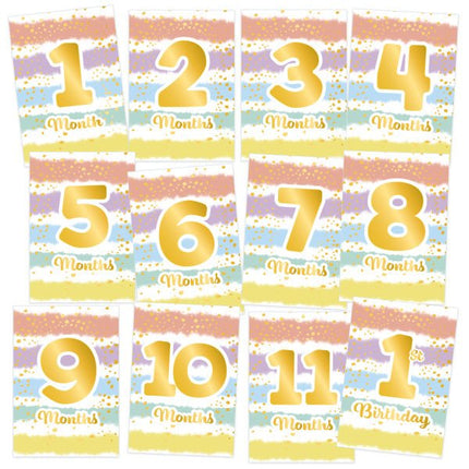 Mijlpaal Kaarten Tot 1 Jaar 12st van Riethmueller koop je bij Partywinkel