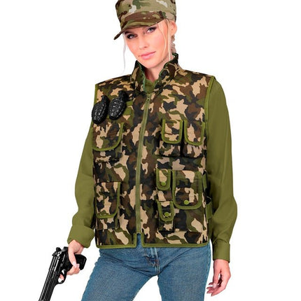 Militair Camouflage vest van Widmann koop je bij Partywinkel