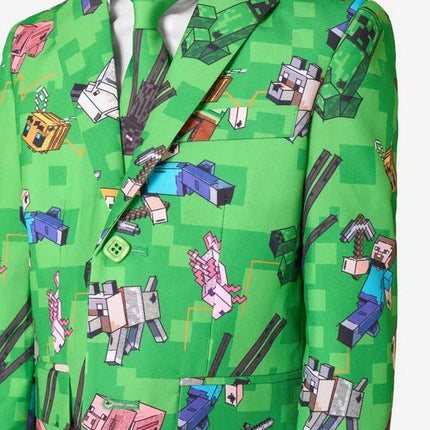 Minecraft Kostuum Jongens Groen van Mojang koop je bij Partywinkel