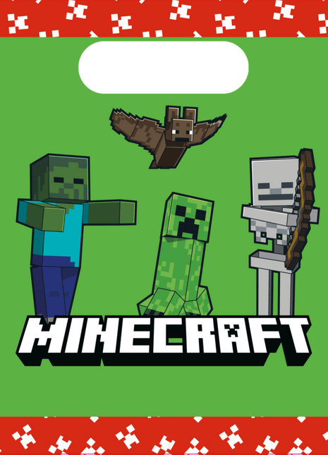 Minecraft Uitdeelzakjes 4st van Procos koop je bij Partywinkel