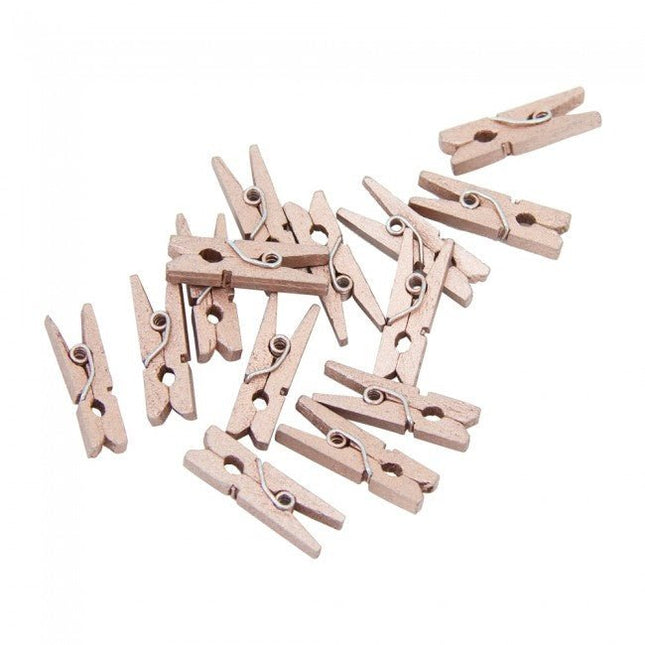 Mini Knijpers Hout Rose Goud 24st van WeFiesta koop je bij Partywinkel