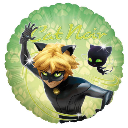 Miraculous Heliumballong Cat Noir, tom, 45 cm