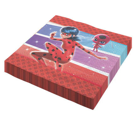 Miraculous servetter, färgade, 33 cm, 20 st