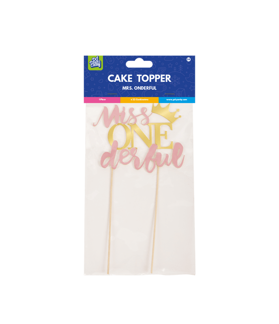 Miss Wonderful Taarttopper van Paper Dreams koop je bij Partywinkel