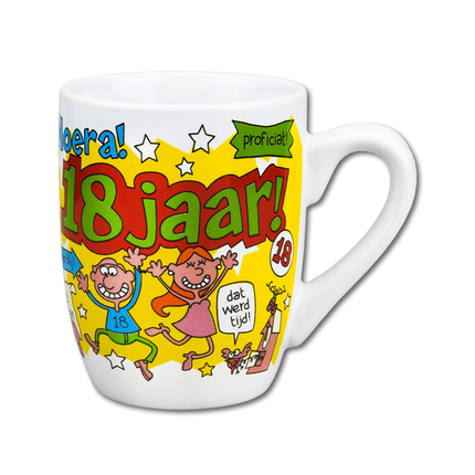 Mok 18 Jaar 12cm van Paper Dreams koop je bij Partywinkel