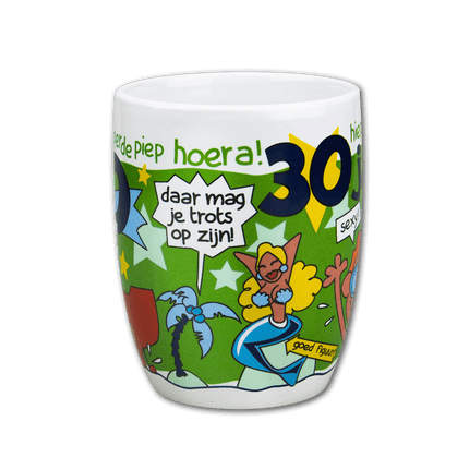 Mok 30 Jaar 12cm van Paper Dreams koop je bij Partywinkel