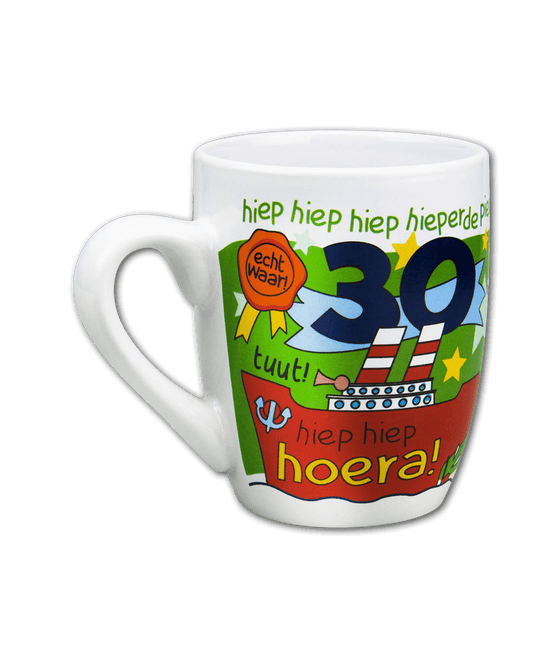 Mok 30 Jaar 12cm van Paper Dreams koop je bij Partywinkel