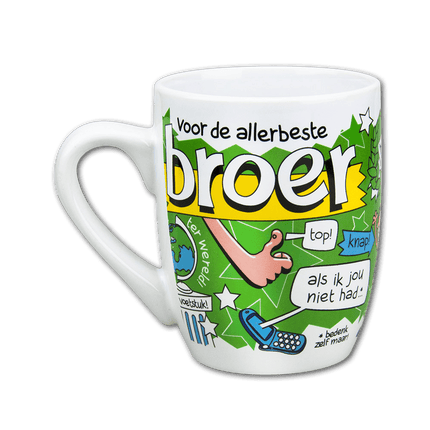 Mok Broer 12cm van Paper Dreams koop je bij Partywinkel