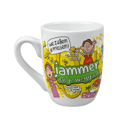 Mok Jammer Dat Je Weggaat van Paper Dreams koop je bij Partywinkel