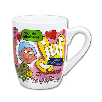 Mok Juf 12cm van Paper Dreams koop je bij Partywinkel