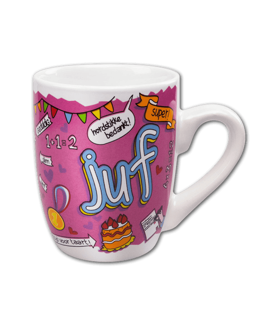 Mok Juf Super 12cm van Paper Dreams koop je bij Partywinkel